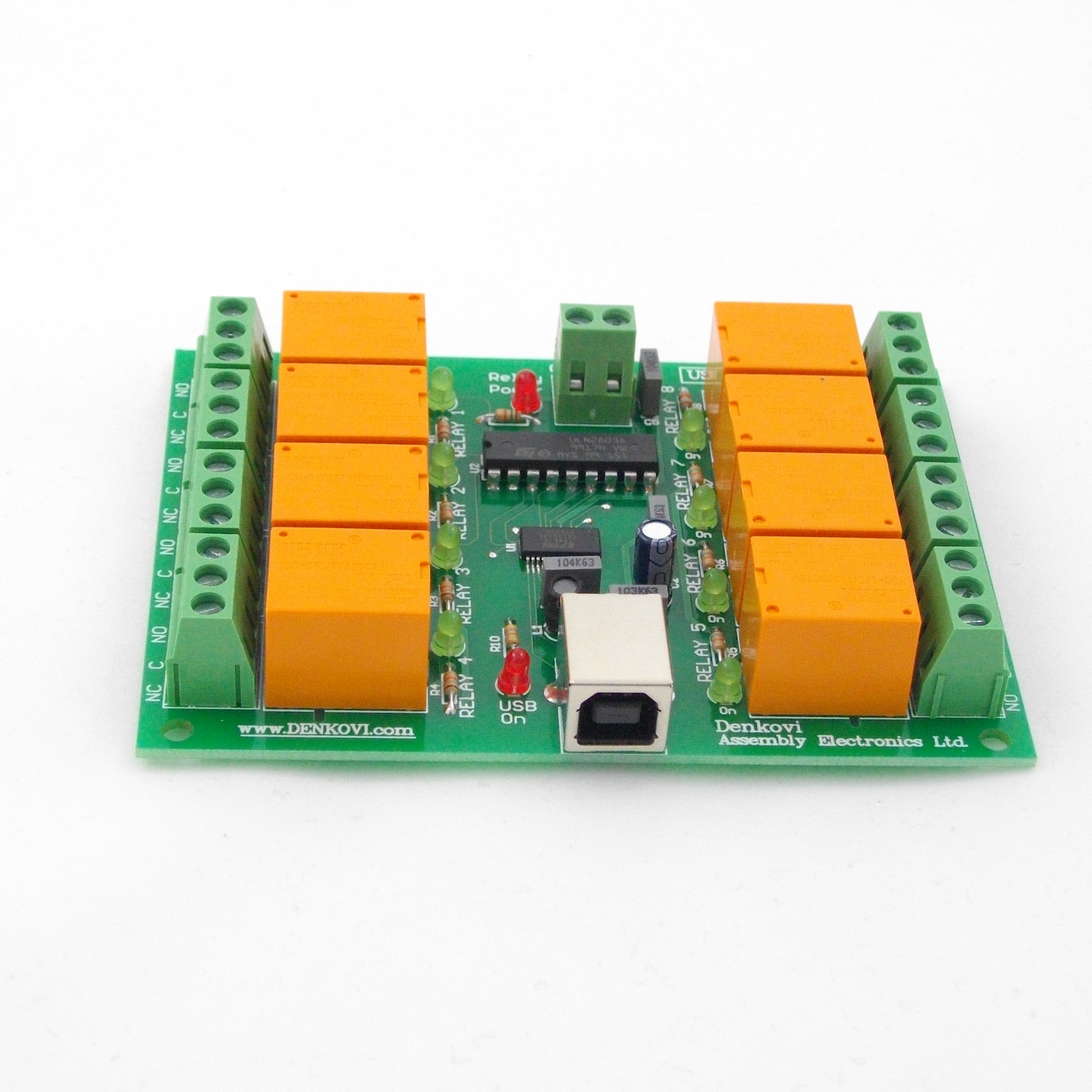 USBRELAISKARTE, 8 Relais (JQC3FC/T73) / relays 220V / USB relay